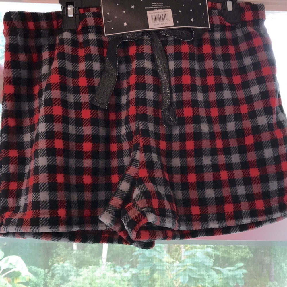 NWT plaid PAJAMA SHORTS XL checkers
